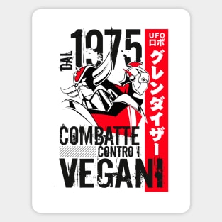 046b Goldrake Contro Vegani Sticker